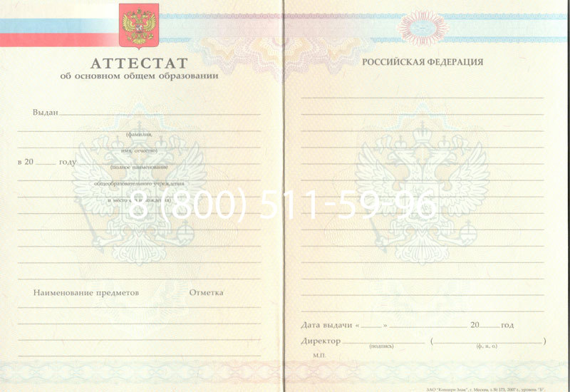 Купить Аттестат за 9 класс 2007-2010 годов в Мурманске Купить Аттестат за 9 класс 2007-2010 годов в Мурманске